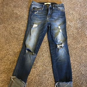 Kancan jeans cuffed bottoms